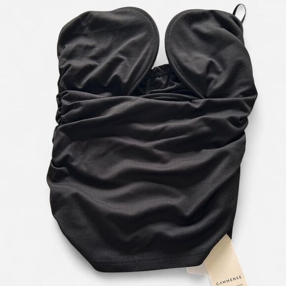 Commense Black Strapless Wire Bustier Cutout Tube Top – Y2K Night Out NWT (Sz M) - Picture 2 of 6